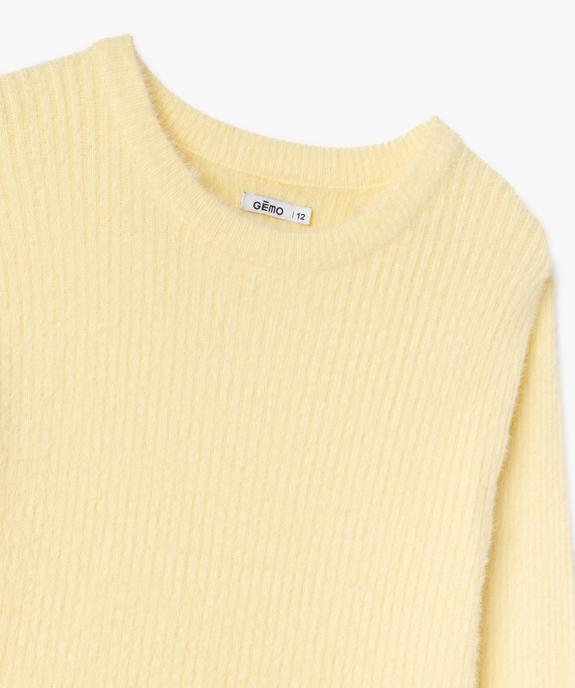 Pull en maille duveteuse à col rond fille vue2 - GEMO (JUNIOR) - GEMO