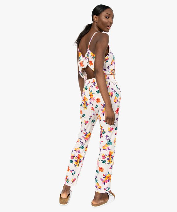 Combinaison pantalon femme à motifs fleuris vue3 - GEMO(FEMME PAP) - GEMO