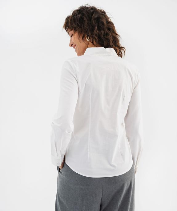 Chemise unie en coton stretch femme vue3 - GEMO(FEMME PAP) - GEMO
