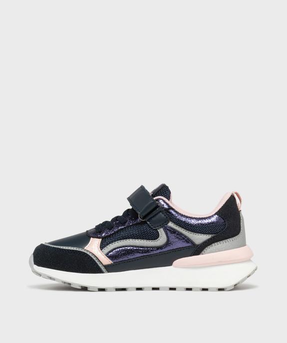Baskets basses retro running à scratch fille - Hobiz vue3 - HOBIZ - GEMO