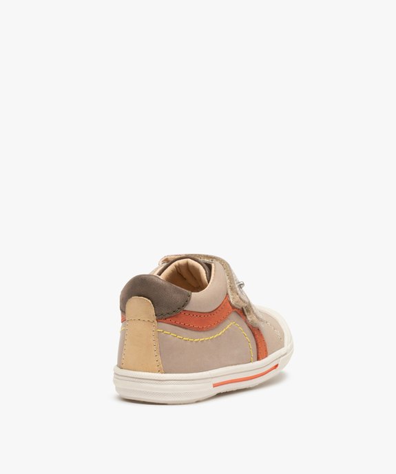 Baskets premiers pas bébé garçon dessus cuir – NA! vue4 - NA! - GEMO