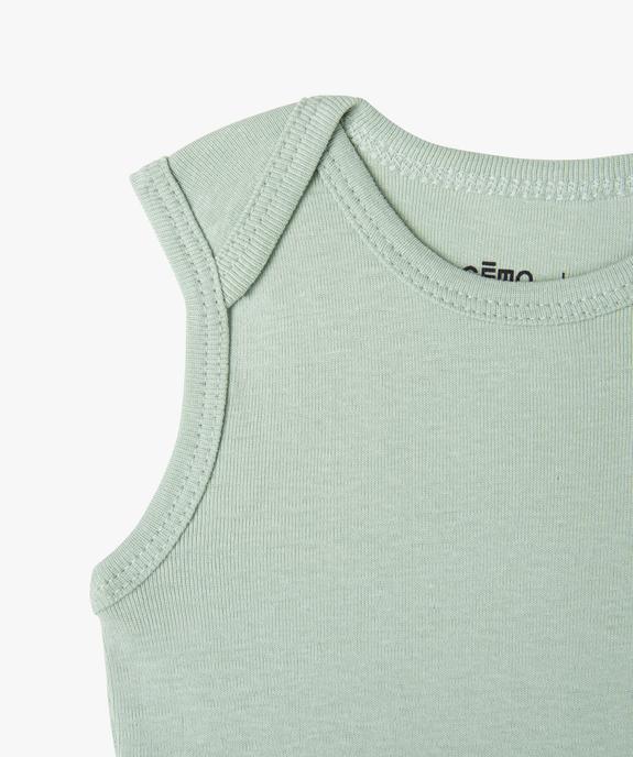 Bodies sans manches avec motifs dinosaures bébé garçon vue3 - GEMO 4G BEBE - GEMO
