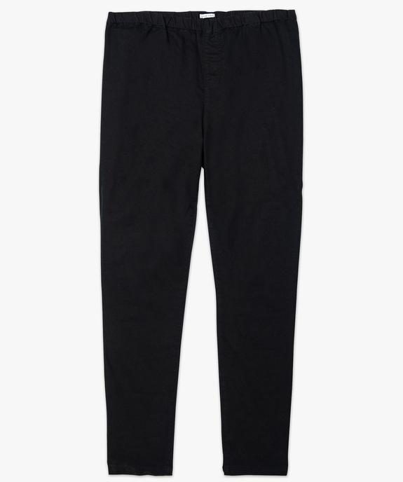 Pantalon femme uni à taille élastiquée 2 poches vue4 - GEMO (G TAILLE) - GEMO