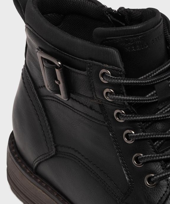 Boots mid-cut à semelle crantée, lacets et zip homme vue6 - MARIO BALDANO - GEMO