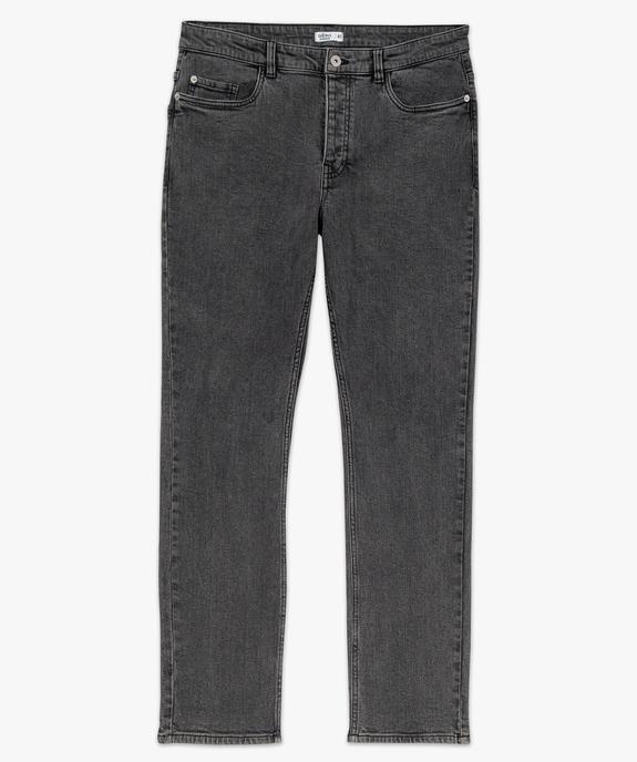 Jean en denim stretch délavé coupe straight homme vue4 - GEMO 4G HOMME - GEMO