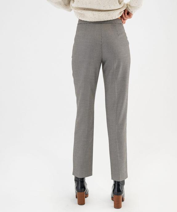Pantalon en maille à motif pied de poule femme vue3 - GEMO(FEMME PAP) - GEMO