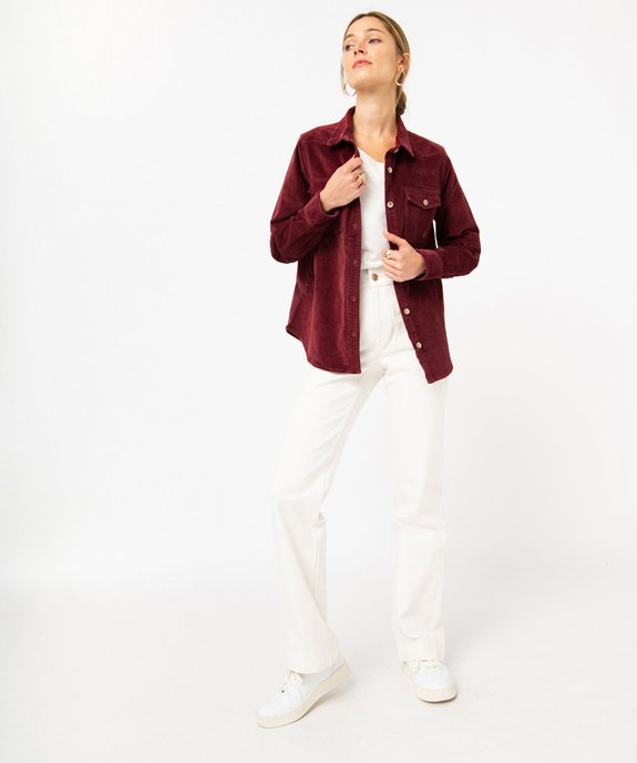Chemise en velours côtelée femme - LuluCastagnette vue5 - LULUCASTAGNETTE - GEMO