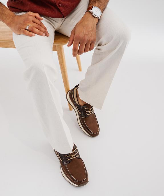 Chaussures bateau à lacets semelle sport homme - Urban Steps vue1 - URBAN STEPS - GEMO