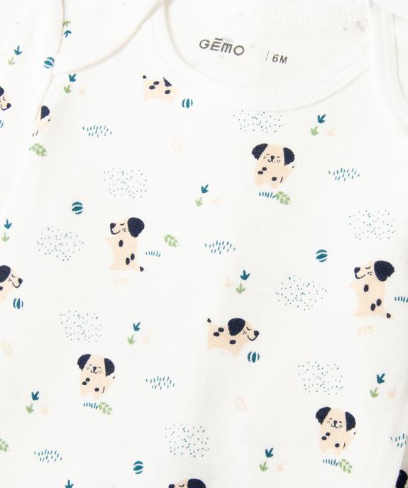 Body à manches longues et col US en coton biologique bébé  (lot de 3) vue2 - GEMO 4G BEBE - GEMO