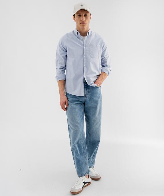 Chemise manches longues regular en coton rayé homme vue4 - GEMO 4G HOMME - GEMO