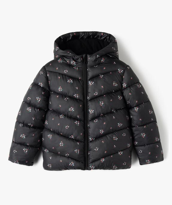 Blouson matelassé à capuche à motifs fleuris fille vue2 - PREMIER PRIX BY GEMO - GEMO