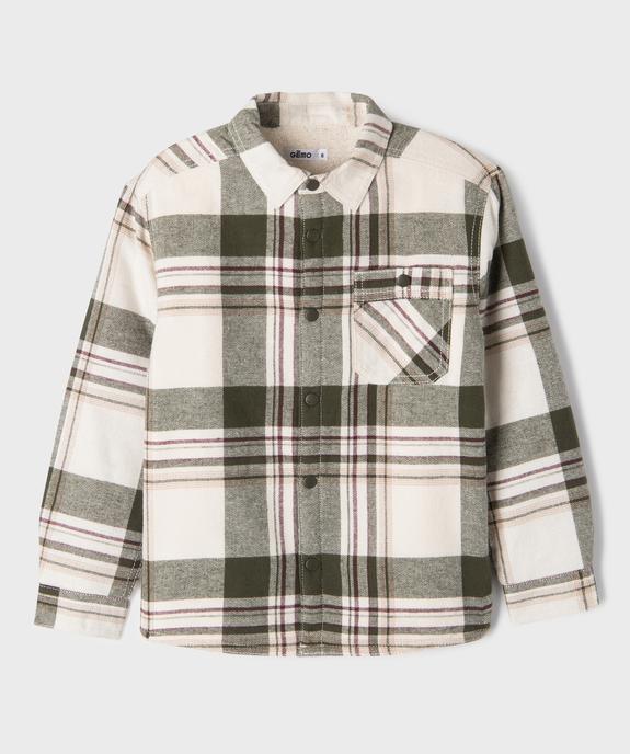 Sur-chemise à carreaux doublure sherpa garçon vue2 - GEMO (ENFANT) - GEMO