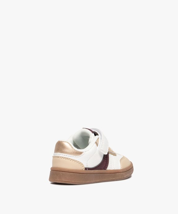 Baskets bébé fille style rétro à scratch et lacets élastiques vue5 - ATHLETIC GEMO FOR GOOD - GEMO