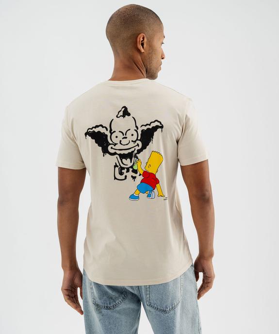 Tee-shirt manches courtes en coton imprimé homme - The Simpsons vue3 - SIMPSONS - GEMO
