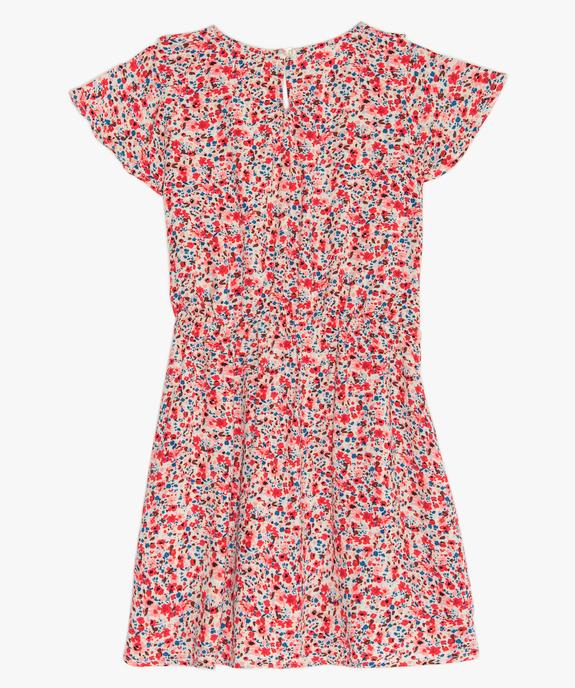 Robe fille fleurie effet portefeuille vue4 - GEMO (ENFANT) - GEMO
