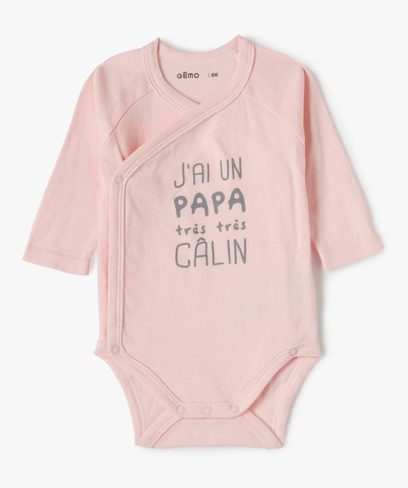 Body bébé manches longues fermeture croisée (lot de 3) - GEMO 4G BEBE Body bébé manches longues fermeture croisée (lot de 3) vue3 - GEMO 4G BEBE - GEMO