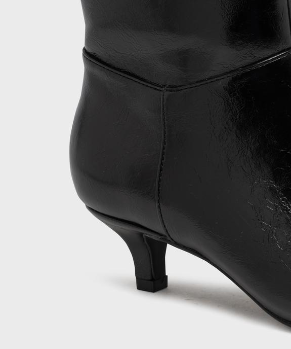 Boots vernis mat à bout pointu et kitten heels femme vue6 - FOLLOW ME - GEMO