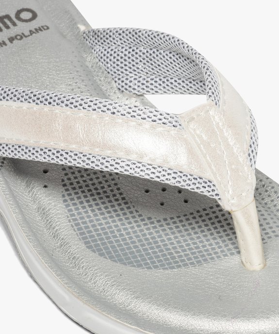 Tongs femme à semelle rembourrée et détails métallisés vue6 - GEMO (PLAGE) - GEMO