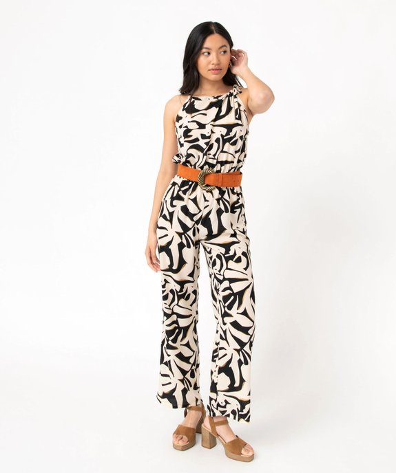 Combinaison pantalon sans manches imprimée femme vue1 - GEMO(FEMME PAP) - GEMO