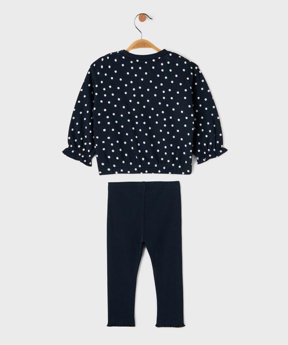 Ensemble 2 pièces sweat + legging bébé fille vue4 - GEMO(BEBE DEBT) - GEMO