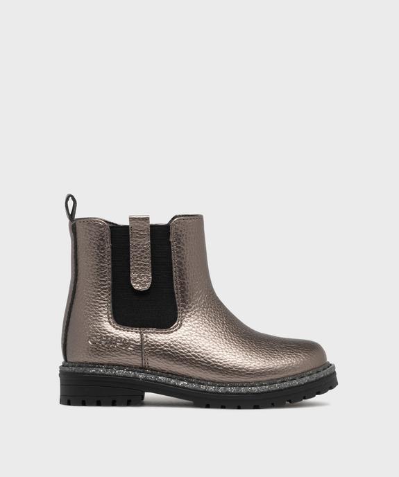 Chelsea boots zippées et métallisées fille - Chipie vue1 - CHIPIE - GEMO