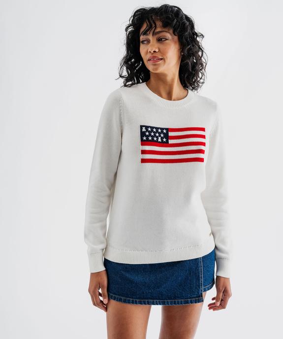 Pull en coton avec drapeau femme - LuluCastagnette vue5 - LULUCASTAGNETTE - GEMO