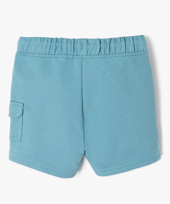 Bermuda en maille souple à poche cargo bébé garçon vue3 - GEMO(BEBE DEBT) - GEMO
