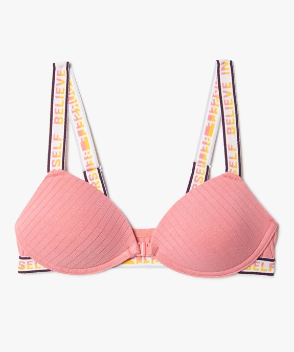 Soutien-gorge fille paddé avec fermeture devant vue1 - GEMO 4G FILLE - GEMO