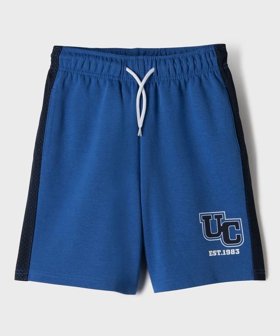 Bermuda de sport avec bandes latérales ajourées garçon - Camps United vue1 - CAMPS US - GEMO