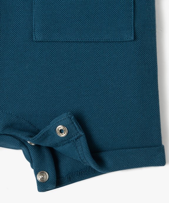 Combishort bébé garçon en maille piquée - LuluCastagnette vue2 - LULUCASTAGNETTE - GEMO