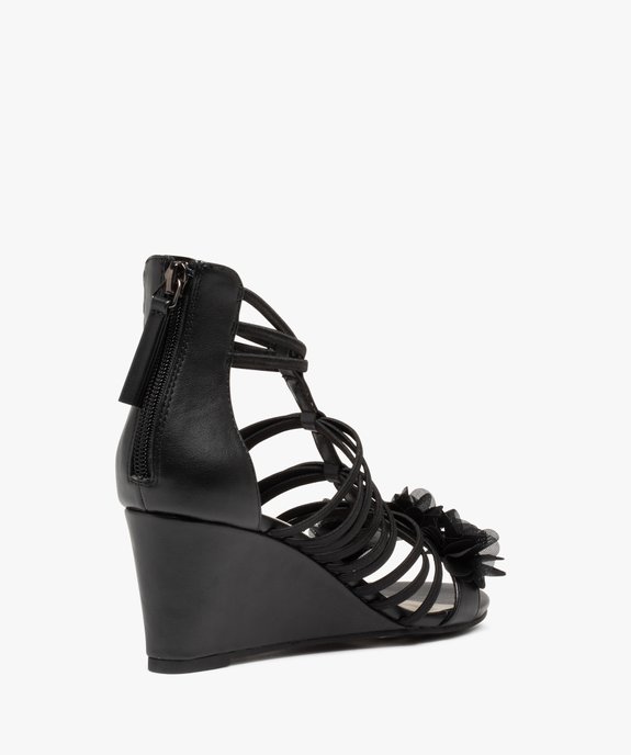 Sandales femme compensées avec contrefort fermé vue4 - GEMO(URBAIN) - GEMO