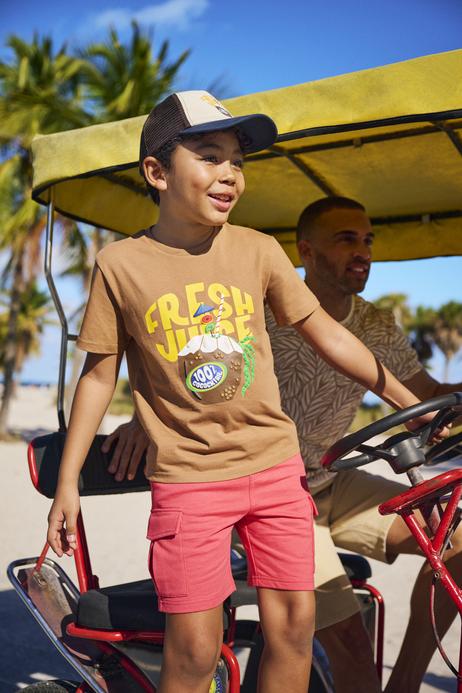 Tee-shirt manches courtes avec motif exotique garçon vue1 - GEMO (ENFANT) - GEMO