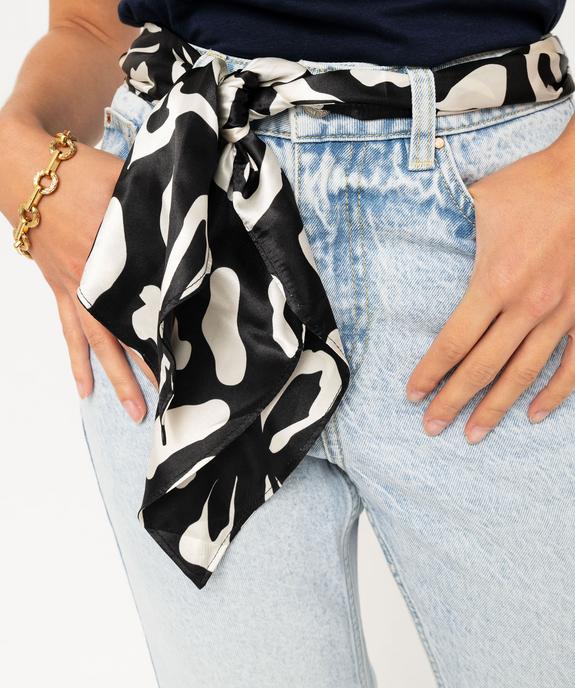Jean délavé coupe cropped straight taille haute femme vue2 - GEMO(FEMME PAP) - GEMO