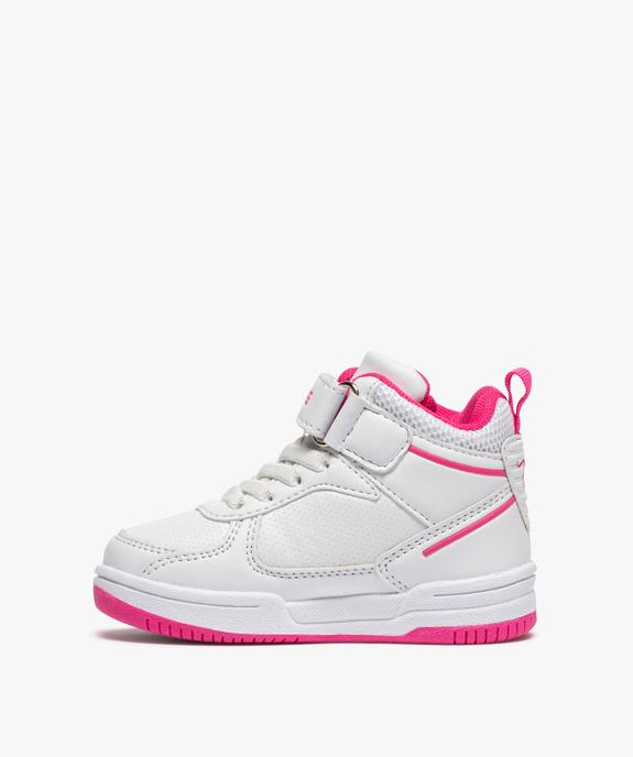 Baskets bébé fille montantes à scratch - Airness Vito vue3 - AIRNESS - GEMO