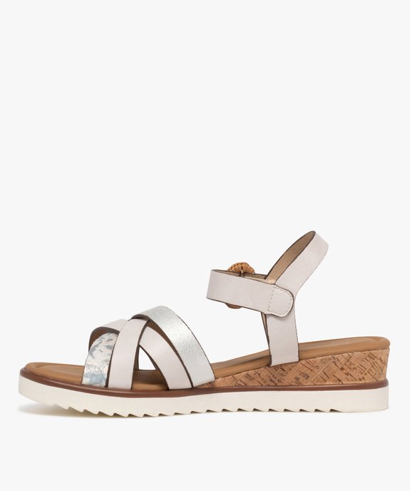 Sandales à brides avec talon compensé femme - Valentina Baldano vue3 - VALENTINA BALDA - GEMO