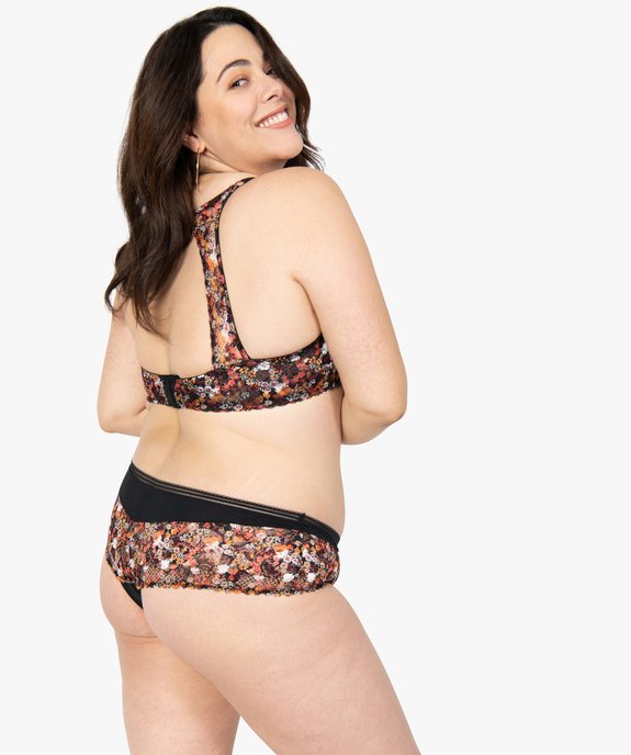 Tanga en dentelle et microfibre vue2 - GEMO(HOMWR FEM) - GEMO