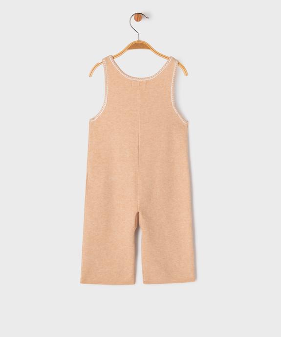 Combinaison en maille avec motifs fleuris brodés bébé fille vue4 - GEMO 4G BEBE - GEMO