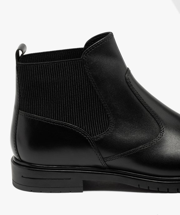 Chelsea boots dessus cuir homme  vue7 - GEMO(URBAIN) - GEMO