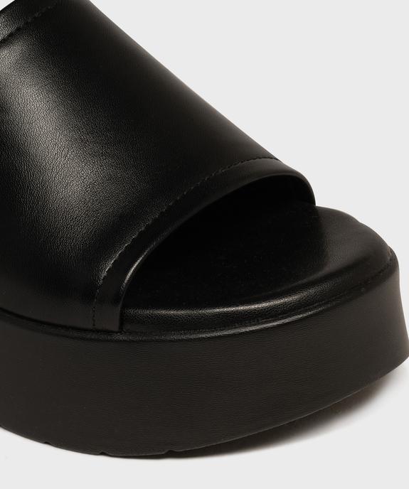 Mules à semelle plateforme et talon compensé femme vue6 - 5 MILES - GEMO