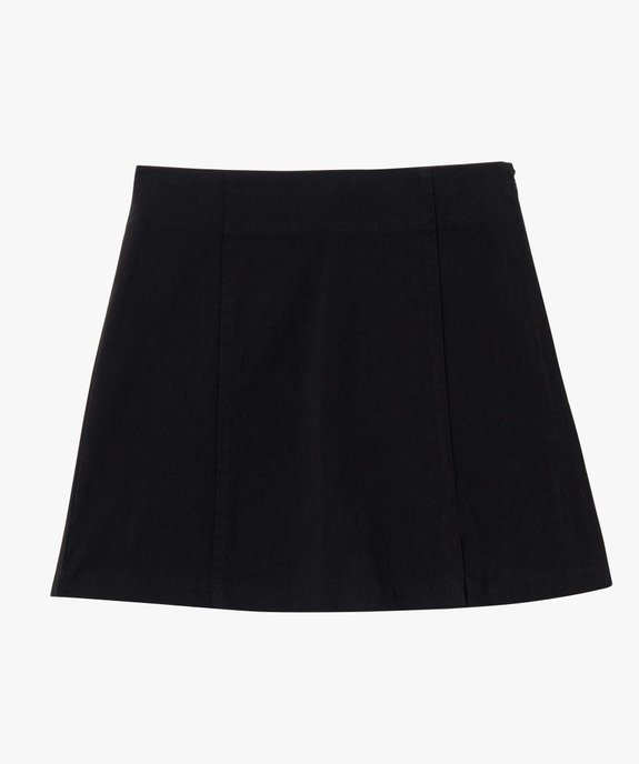 Jupe femme forme trapèze fendue sur l’avant vue4 - GEMO(FEMME PAP) - GEMO