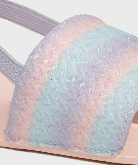 Mules de plage à bride scintillante avec élastique fille vue6 - GEMO (PLAGE) - GEMO