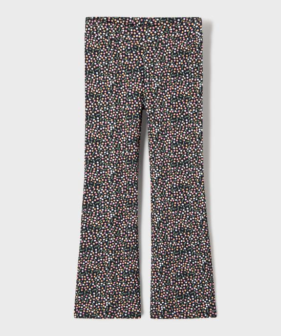Legging flare en maille côtelée fille vue1 - GEMO 4G FILLE - GEMO