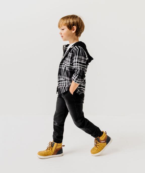 Pantalon jogger en toile denim garçon vue1 - GEMO (ENFANT) - GEMO