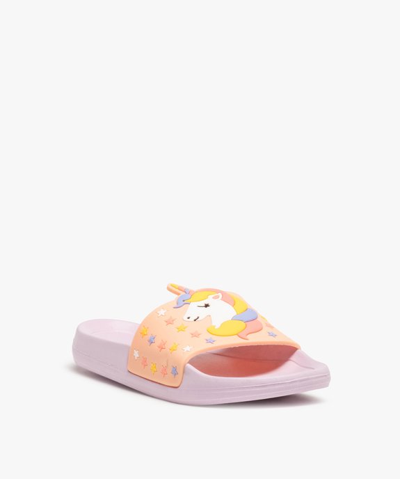Mules de piscine fille décor licorne vue2 - GEMO (ENFANT) - GEMO