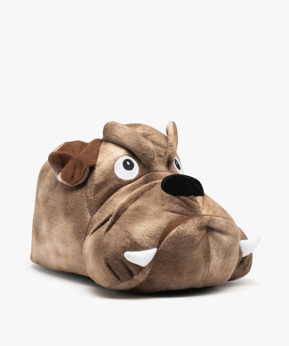 Chaussons homme en volume tête de chien vue1 - GEMO(HOMWR HOM) - GEMO