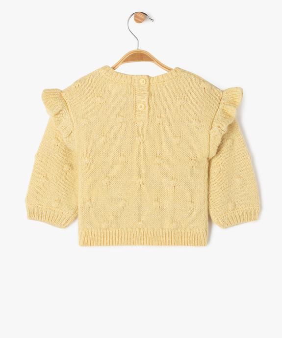 Pull scintillant avec volants sur les épaules bébé fille vue3 - GEMO(BEBE DEBT) - GEMO