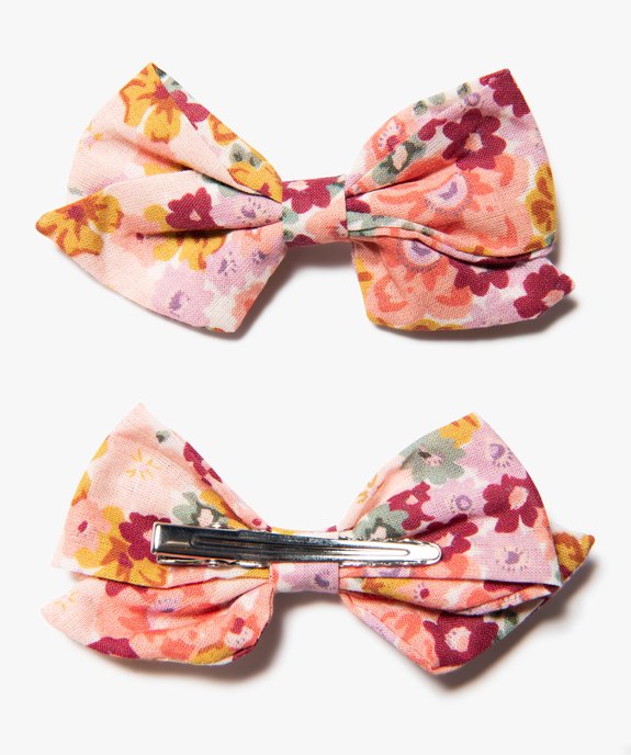 Pinces à cheveux fille forme noeud papillon à motifs fleuris (lot de 2) vue1 - GEMO (ACCESS) - GEMO