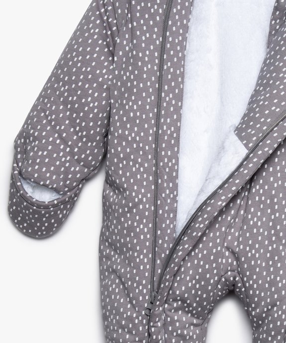 Combinaison pilote bébé mixte avec capuche et moufles vue2 - GEMO(BB COUCHE) - GEMO