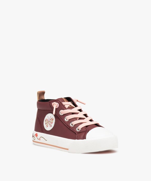 Baskets fille montantes déperlantes pailletée à lacets élastiques  vue2 - GEMO (ENFANT) - GEMO