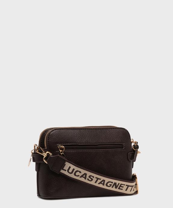 Sac en matière grainée avec deux bandoulières amovibles femme - LuluCastagnette vue3 - LULU CASTAGNETT - GEMO